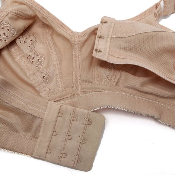 WonderBra Full Support Wire Free Bra Stretch Eyelet Bow Neutral Beige 36C NEW - Picture 15 of 15